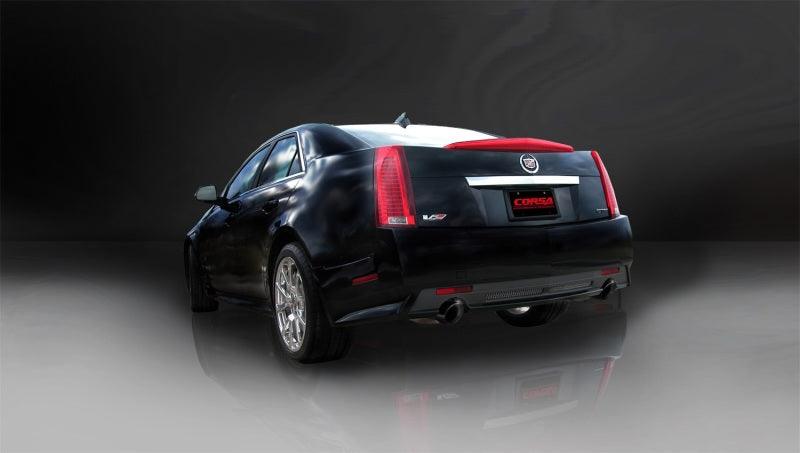 Corsa 09-13 Cadillac CTS Sedan V 6.2L V8 Black Sport Axle-Back Exhaust - Corvette Realm