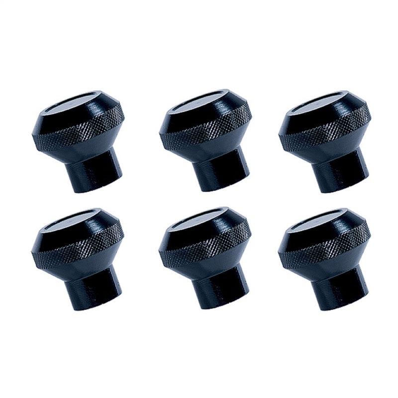 Rugged Ridge Billet Aluminum Dash Knob Set Black 76-86 Jeep CJ - Corvette Realm