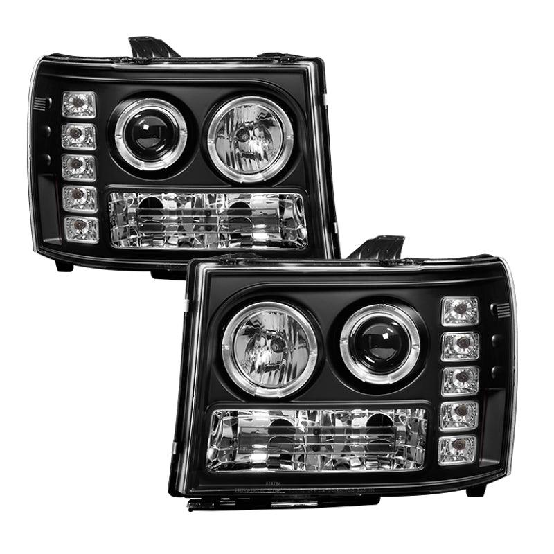 Spyder GMC Sierra 1500/GMC Sierra Denali 08-13 Projector LED Halo- LED Blk PRO-YD-GS07-HL-BK - Corvette Realm