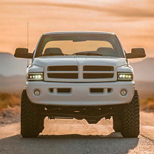 Load image into Gallery viewer, AlphaRex 94-01 Dodge Ram 1500 NOVA LED Headlights Chrome w/ Activ. Light Seq. Signal and SB DRL