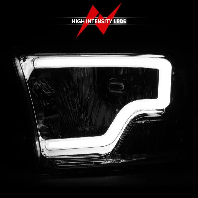 ANZO 2009-2018 Dodge Ram 1500/ 2500/ 3500 Crystal Headlights w/ Light Bar Chrome Housing - Corvette Realm