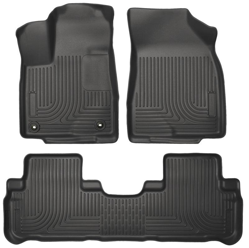 Husky Liners 14 Toyota Highlander Weatherbeater Black Front & 2nd Seat Floor Liners - Corvette Realm