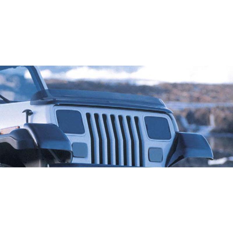 Rugged Ridge Bug Deflector Smoke 87-06 Jeep Wrangler - Corvette Realm