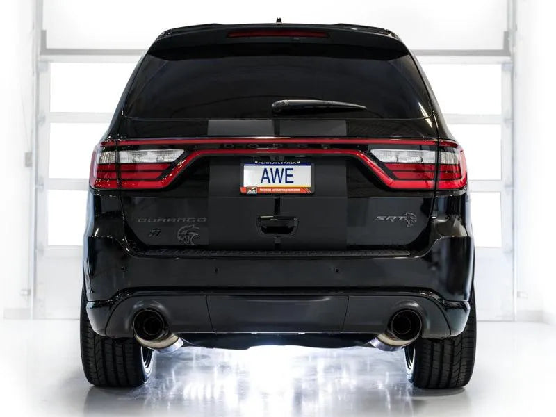 AWE Tuning 18-23 Dodge Durango SRT & Hellcat Track Edition Exhaust - Diamond Black Tips - Corvette Realm