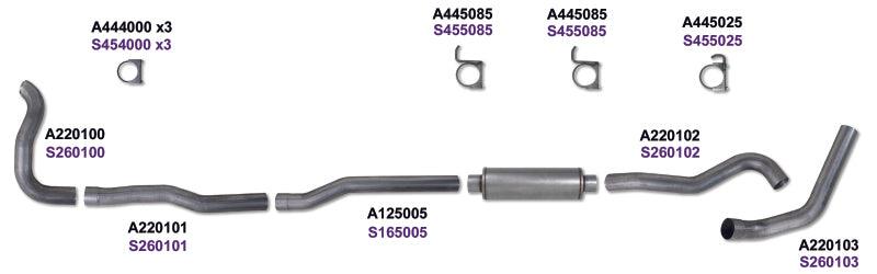 Diamond Eye KIT 4in TB MRP SGL SS DDG4X4 89-93 Dodge 5.9L Cummins 2500/3500 No Muffler - Corvette Realm