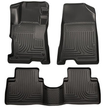 Load image into Gallery viewer, Husky Liners 08-12 Honda Accord (4DR) WeatherBeater Combo Black Floor Liners (One Piece for 2nd Row) - Corvette Realm