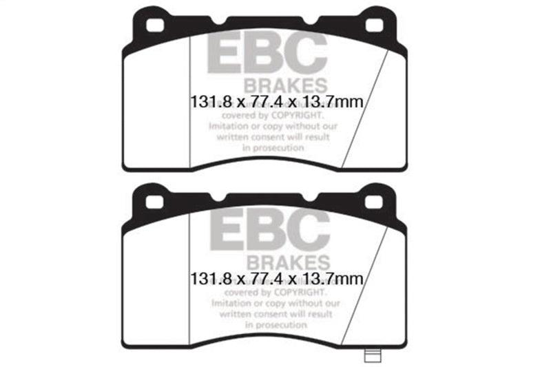 EBC 09+ Hyundai Genesis Coupe 2.0 Turbo (Brembo) Yellowstuff Front Brake Pads - Corvette Realm