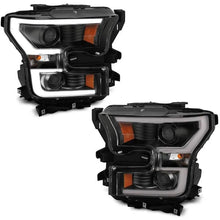 Load image into Gallery viewer, ANZO 2015-2017 Ford F-150 Projector Headlights w/ Plank Style Switchback Black w/ Amber - Corvette Realm
