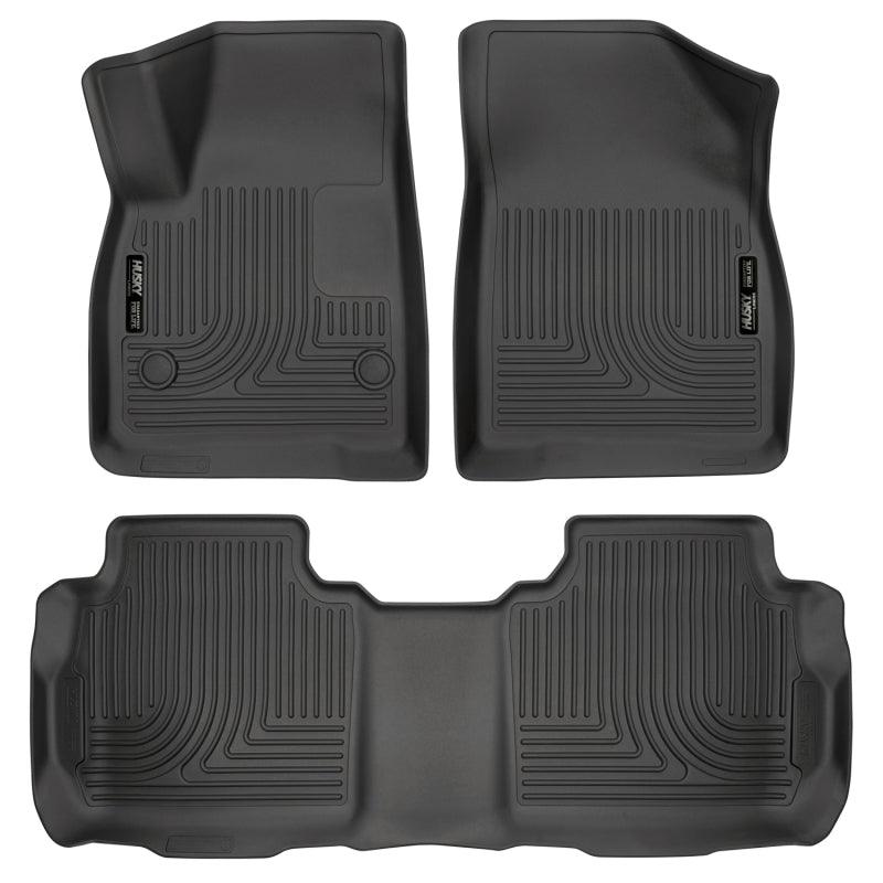 Husky Liners Weatherbeater 17-23 Cadillac XT5 / 17-23 GMC Acadia Front & 2nd Seat Floor Liners - Blk - Corvette Realm