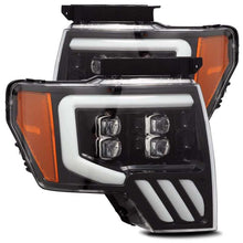 Load image into Gallery viewer, AlphaRex 09-14 Ford F-150 NOVA LED Proj Headlights Plank Style Gloss Black w/Activ Light/Seq Signal - Corvette Realm