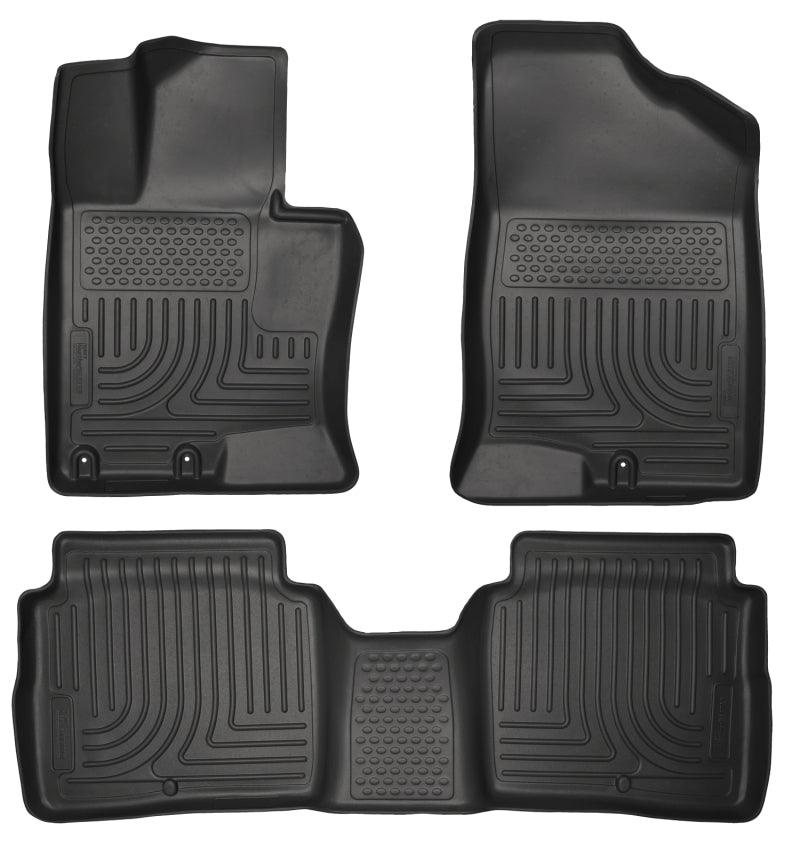 Husky Liners 11-14 Kia Optima Weatherbeater Black Front & 2nd Seat Floor Liners - Corvette Realm