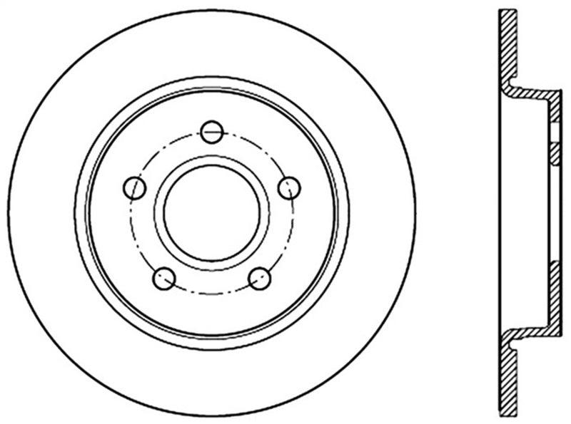 StopTech 13 Ford Focus ST Slotted Left Rear Rotor - Corvette Realm