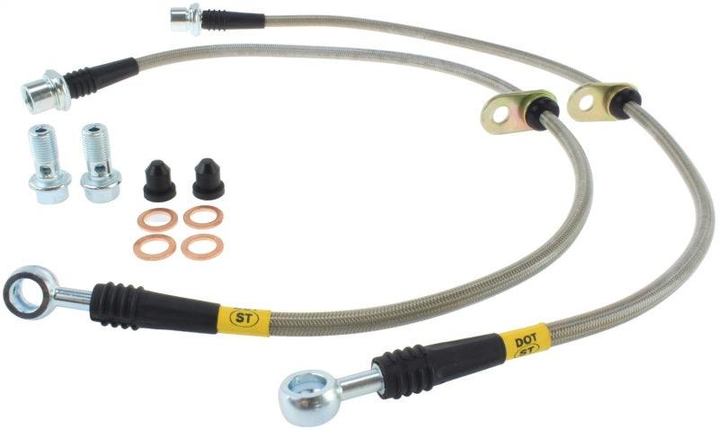 StopTech 00-05 Celica GT & GT-S/05-08 Scion tC Front Stainless Steel Brake Lines - Corvette Realm