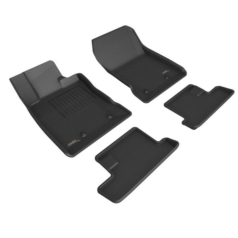 3D MAXpider 2022 Toyota GR86 Kagu 1st & 2nd Row Floor Mats - Black - Corvette Realm