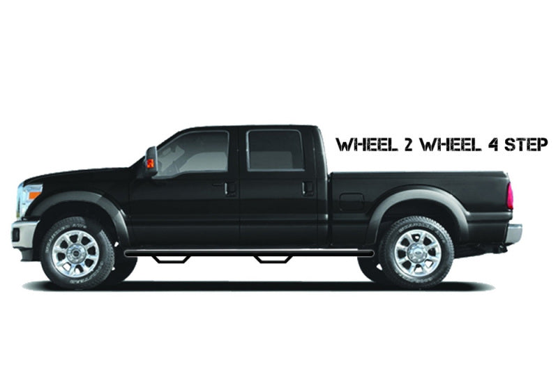 N-Fab Nerf Step 16-17 Toyota Tacoma Double Cab - Gloss Black - Cab Length - 2in