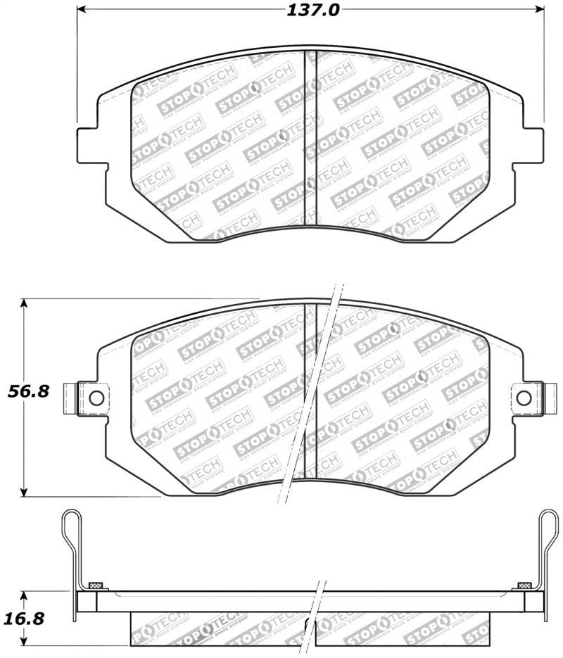 StopTech Street Touring 03-05 WRX/ 08 WRX Front Brake Pads - Corvette Realm