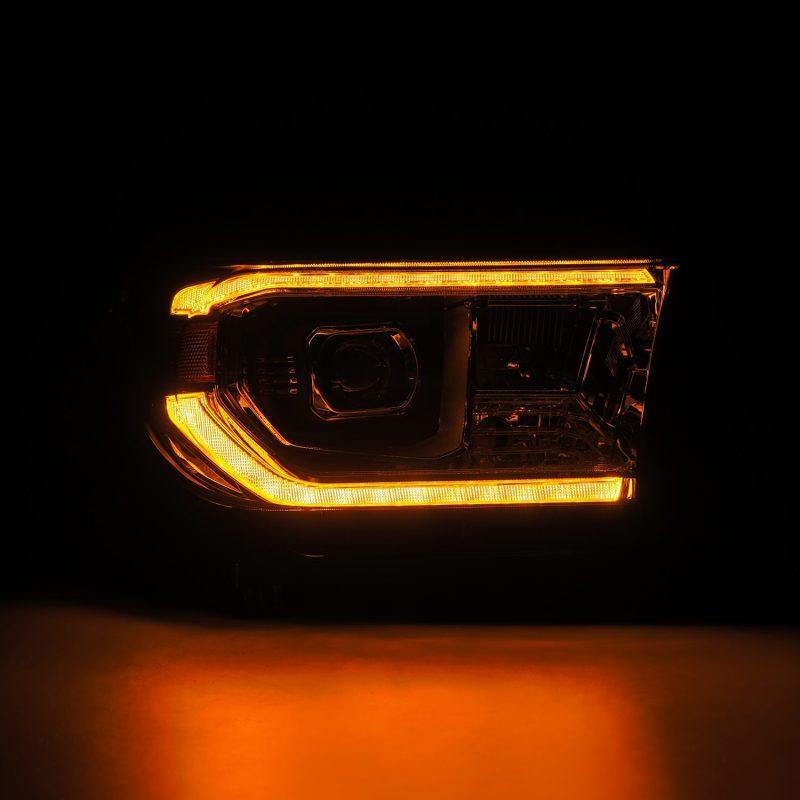 AlphaRex 07-13 Toyota Tundra / 08-17 Sequoia LUXX LED Proj HL Chrome w/Actv Light / Seq. Sig + DRL - Corvette Realm