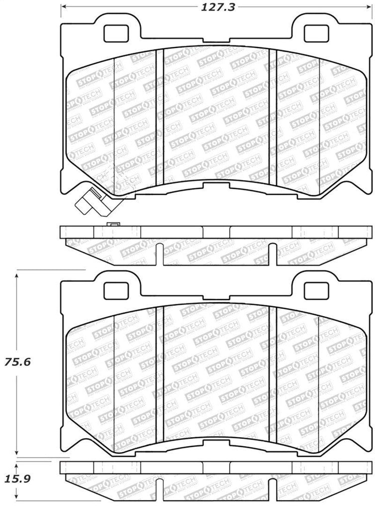 StopTech Street Select Brake Pads - Front - Corvette Realm