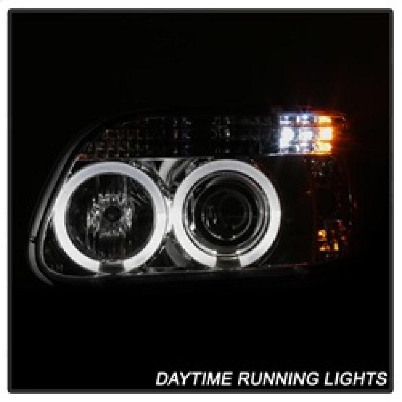 Spyder Ford Explorer 95-01 1PC Projector Headlights LED Halo Chrm PRO-YD-FEXP95-HL-1PC-C - Corvette Realm