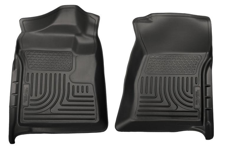 Husky Liners 07-12 Chevrolet Silverado/GMC Sierra Regular Cab WeatherBeater Black Floor Liners - Corvette Realm