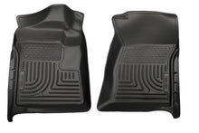 Load image into Gallery viewer, Husky Liners 07-12 Chevrolet Silverado/GMC Sierra Regular Cab WeatherBeater Black Floor Liners - Corvette Realm