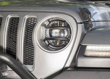 Load image into Gallery viewer, Rugged Ridge 18-20 Jeep Wrangler JL / 2020 Jeep Gladiator JT Black Elite Headlight Guards Black - Corvette Realm