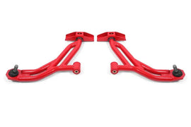 BMR 10-14 Ford Mustang / Shelby GT500 Non-Adj. Lower A-Arms (Poly/Delrin) - Red - Corvette Realm