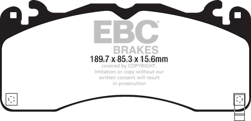 EBC 15+ Ford Mustang 5.0 Performance Pkg Yellowstuff Front Brake Pads - Corvette Realm