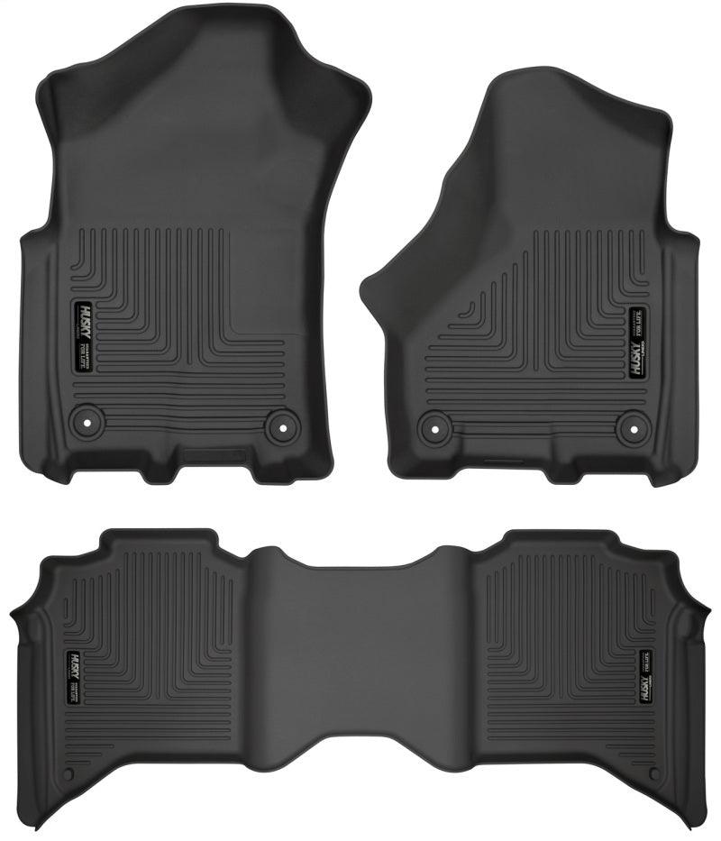 Husky Liners 19-21 Ram 2500/3500 Crew Cab Weatherbeater Black Front & 2nd Seat Floor Liners - Corvette Realm