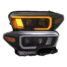 Load image into Gallery viewer, ANZO 2016-2017 Toyota Tacoma Projector Headlights w/ Plank Style Switchback Black w/ Amber - Corvette Realm
