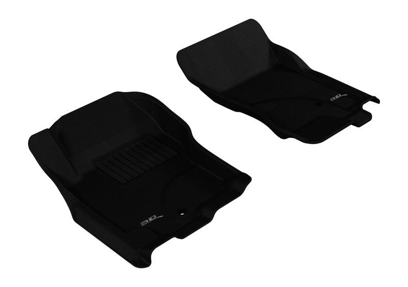 3D MAXpider 2005-2015 Nissan Pathfinder/Xterra Kagu 1st Row Floormat - Black - Corvette Realm