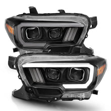 Load image into Gallery viewer, ANZO 2016-2017 Toyota Tacoma Projector Headlights w/ Plank Style Switchback Black w/ Amber - Corvette Realm
