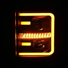 Load image into Gallery viewer, ANZO 2011-2016 Ford F250 Projector Headlights w/ Plank Style Switchback Black w/ Amber - Corvette Realm