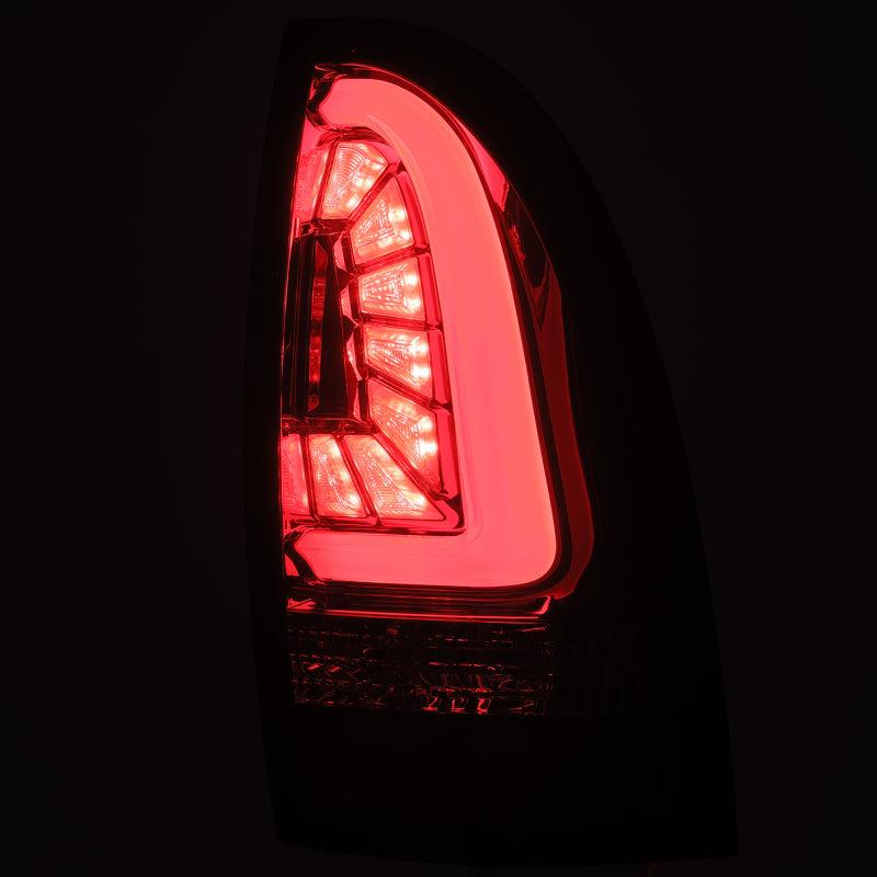 AlphaRex 05-15 Toyota Tacoma PRO-Series LED Tail Lights Jet Black - Corvette Realm