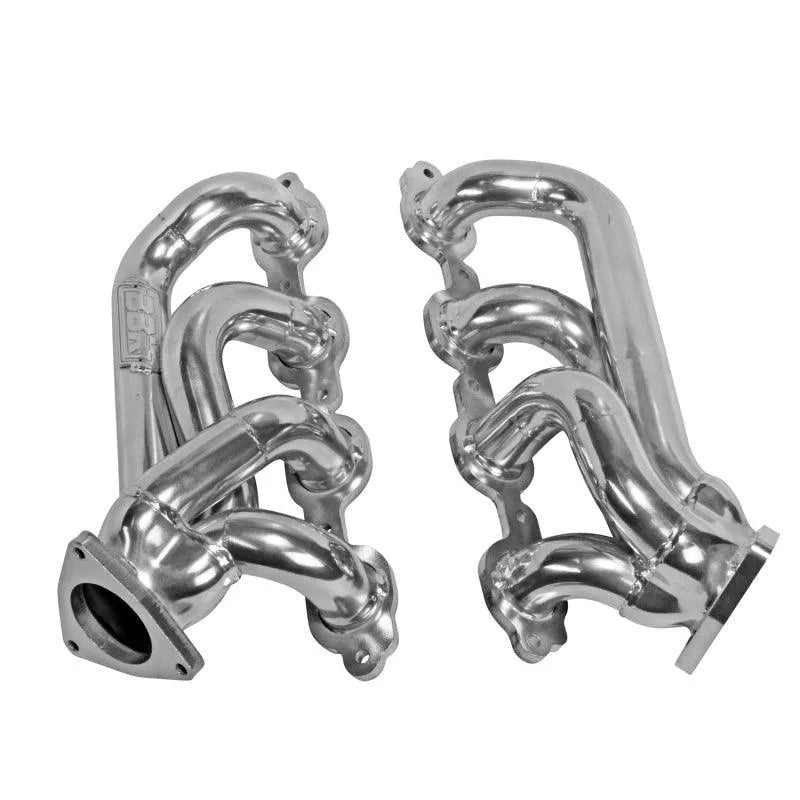BBK 14-18 GM Truck 5.3/6.2 1 3/4in Shorty Tuned Length Headers - Polished Silver Ceramic - Corvette Realm