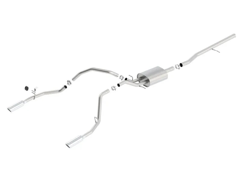 Borla 14-19 Silverado / Sierra 1500 Cat-Back S-Type Exhaust 2.75in Into Dual 2.25in Out 4in Tip Split Rear Exit