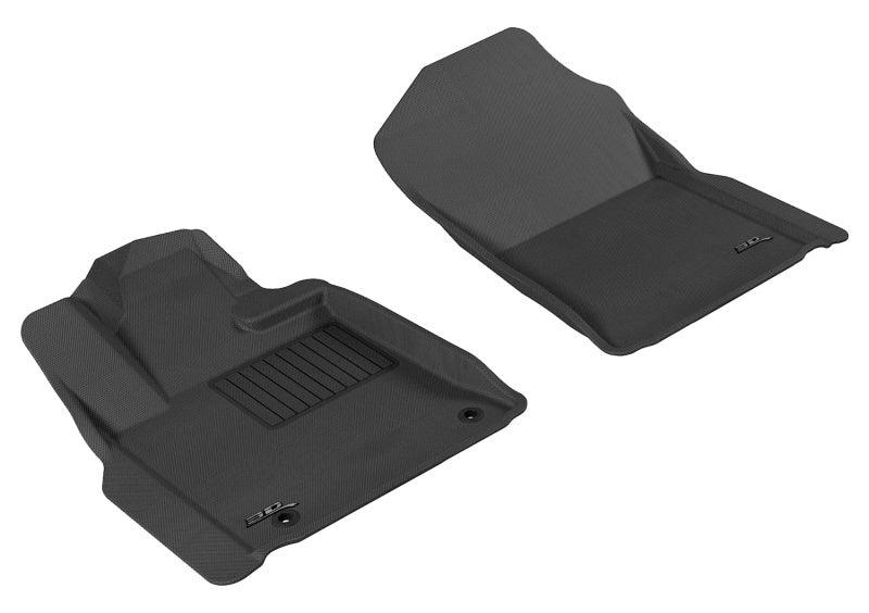 3D MAXpider 2012-2020 Toyota Tundra Reg/DBL/Crewmax/Sequoia Kagu 1st Row Floormat - Black - Corvette Realm