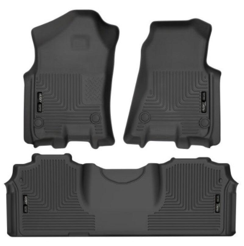 Husky Liners 19-21 RAM 2500/3500 Mega Cab Weatherbeater Front and 2nd Seat Floor Liners - Black - Corvette Realm