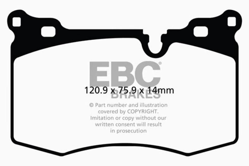 EBC 09-14 Mini Hardtop 1.6 Turbo J.C Works Redstuff Front Brake Pads - Corvette Realm