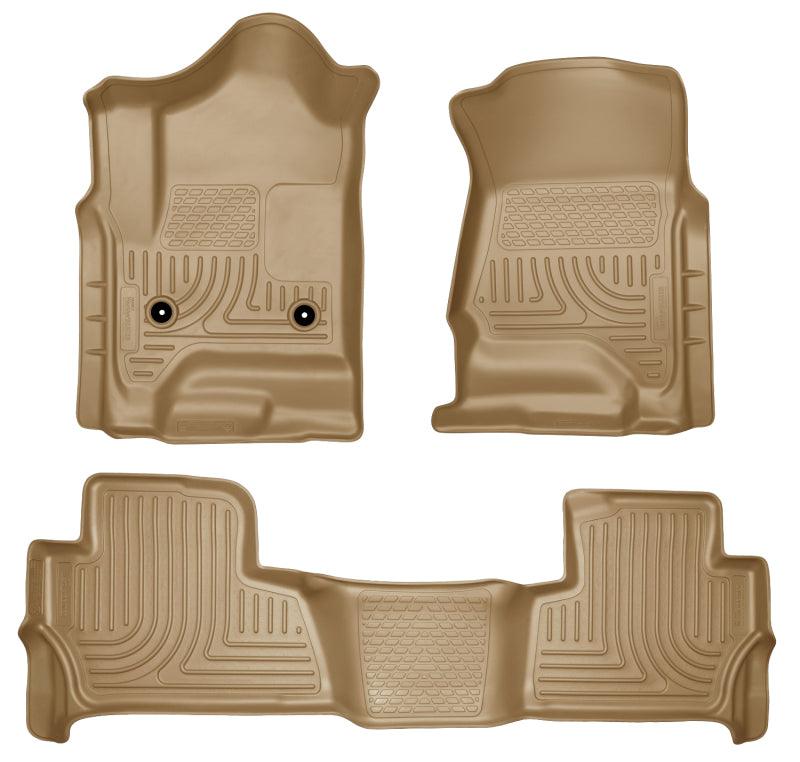 Husky Liners 2015 Chevy/GMC Tahoe/Yukon WeatherBeater Combo Tan Floor Liners - Corvette Realm