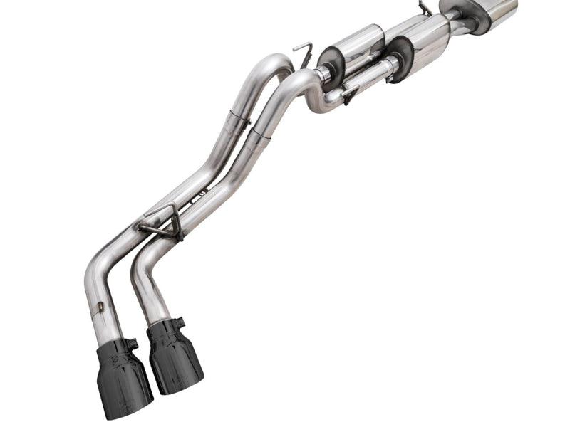 AWE 16-22 Toyota Tacoma 0FG Catback Exhaust w/ BashGuard - Dual Diamond Black Tips - Corvette Realm