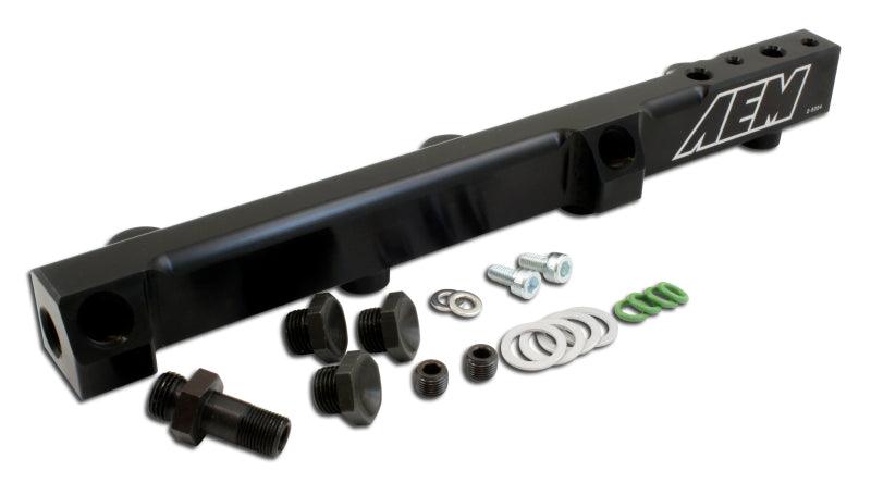 AEM 90-93 Accord DX/LX/SE/EX & 92-01 Prelude S/Si/Si VTEC Black Fuel Rail - Corvette Realm