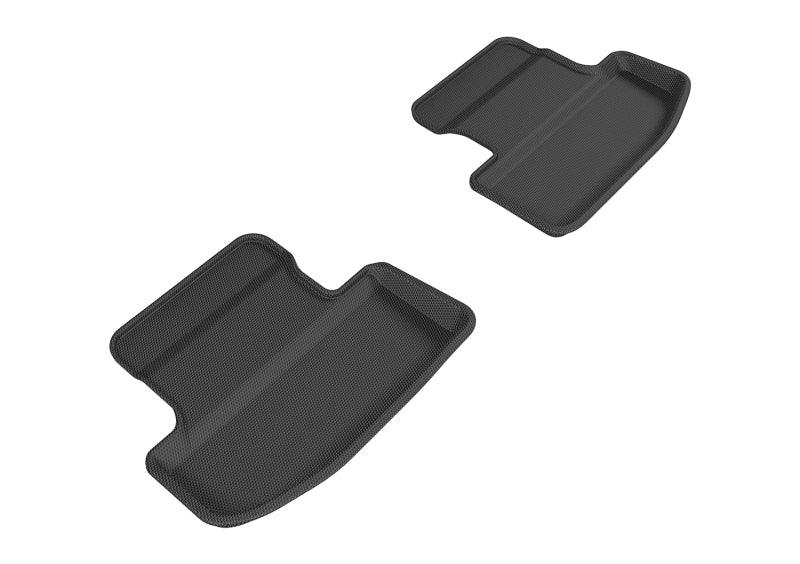 3D MAXpider 2015-2020 Ford Mustang Kagu 2nd Row Floormats - Black - Corvette Realm