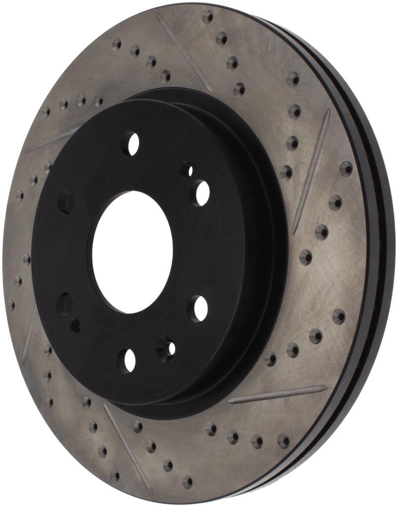 StopTech 05-10 GMC Sierra 1500 (w Rear Drum) / 07-09 GMC Yukon Front Left Slotted & Drilled Rotor - Corvette Realm