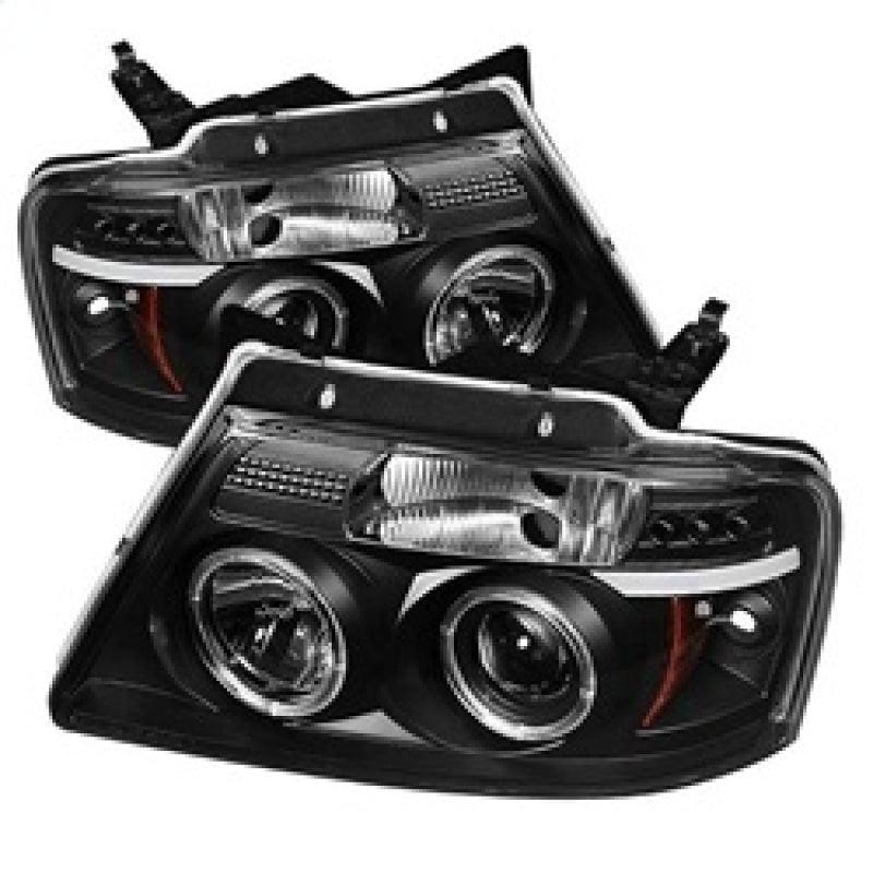 Spyder Ford F150 04-08 Projector Headlights Version 2 LED Halo LED Blk PRO-YD-FF15004-HL-G2-BK - Corvette Realm