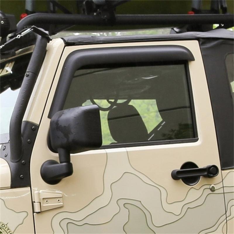 Rugged Ridge Window Visors Matte Black 07-18 2-Door Jeep Wrangler - Corvette Realm