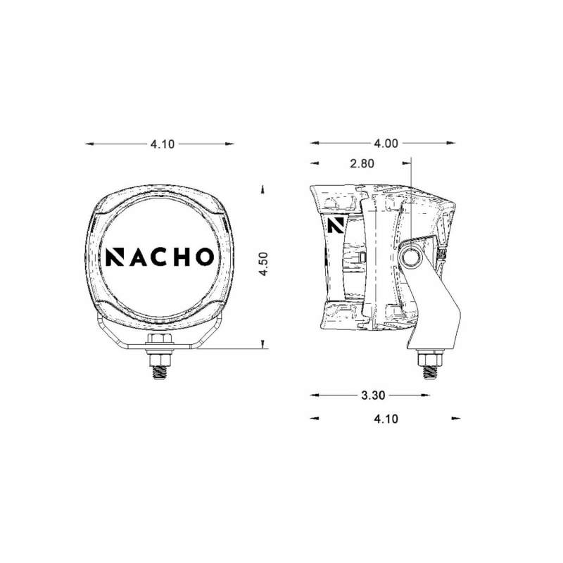 ARB NACHO Quatro Flood 4in. Offroad LED Light - Pair