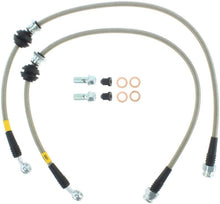 Load image into Gallery viewer, StopTech 08-10 Mitsubishi Lancer Stainless Steel Front Brake Lines - Corvette Realm