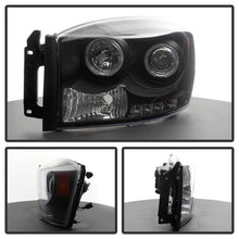 Load image into Gallery viewer, Spyder Dodge Ram 1500 06-08/Ram 2500 06-09 Projector Headlights LED Halo LED Blk PRO-YD-DR06-HL-BK - Corvette Realm