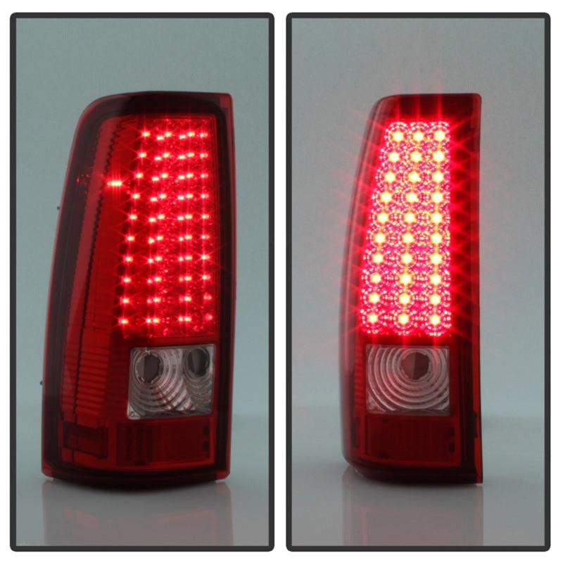 Xtune Chevy Silverado 1500/2500/3500 99-02 LED Tail Lights Red Clear ALT-ON-CS99-LED-RC - Corvette Realm